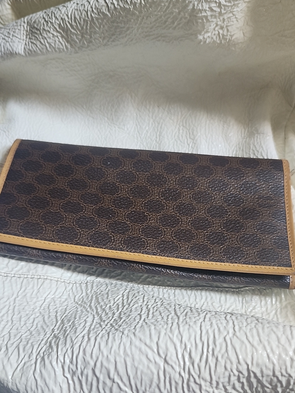 Classic Brown Patterned Men's Clutch Wallet